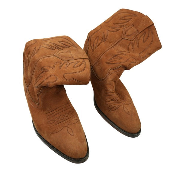 Nicole Boots Womens 6 B Brown Leather Slouch Boots Made in Spain - Picture 2 of 12